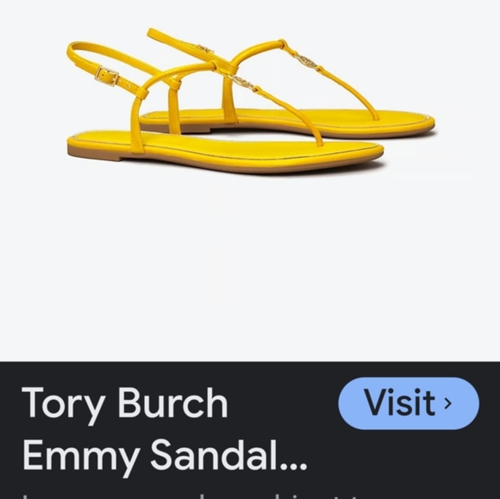 Tory Burch Yellow Emmy Sandals